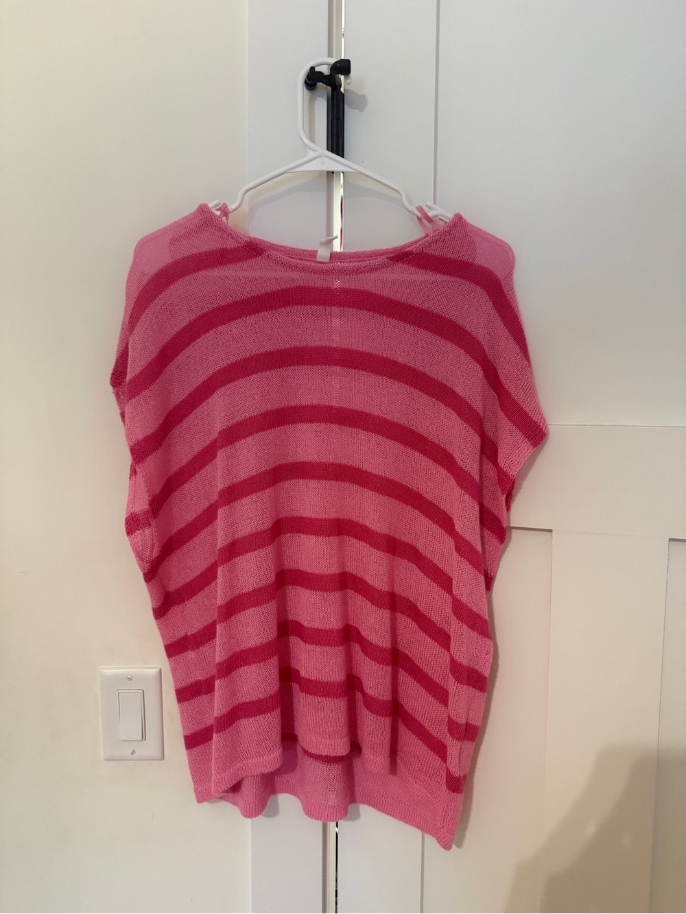 Striped Pink Knit Sweater Shirt